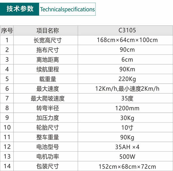 电动西吉尘推车C3105